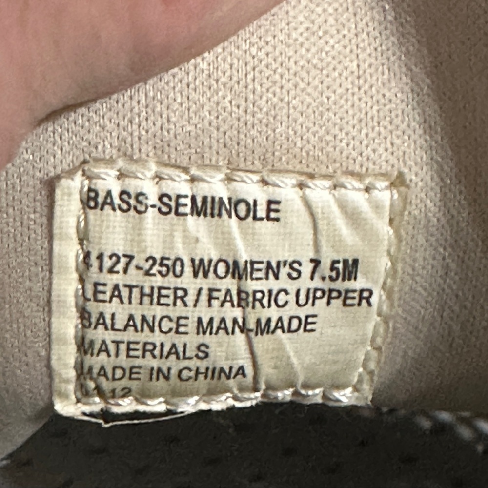 Bass Women's Seminole Water Shoes, Size 7.5M Blue Cream EUC - Picture 7 of 7